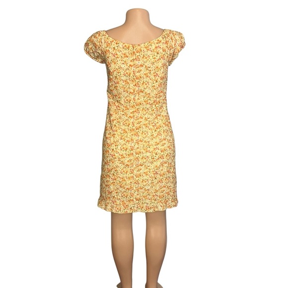 Byer Too Vintage Y2K Orange and Pink Embroidered Dainty Floral Mini Dress - Picture 8 of 13